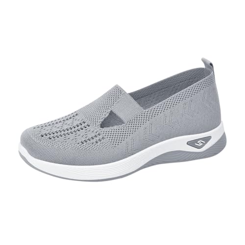 Women's Orthopedic Shoes Woven Wide Arch Support Slip-On Orthowalk Sneakers Casual Breathable Soft Anti-Skid Sports Footwear