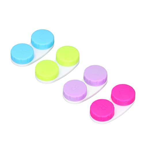 Estojo para Lentes de Contato, Caixa Protetora Dupla para Lentes de Contato, Recipiente para Ativida