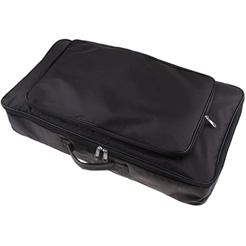 TUOREN Portable Gig Bag Guitar Effects Pedal Board Carry Bag 23.6 x 13 x 4inch Black Cover
