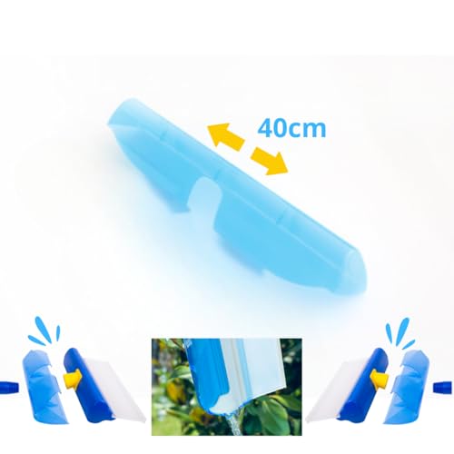 Aquablade® The Original Made in Italy | EXTRASIZE W Set 40CM THE Original | Silicone Window Squeegee with Reservoir, Professional Window Cleaning Kit, Telescopic Handle 120 cm Length, Joint Connector by AquaBlade - Used condition - Image 9