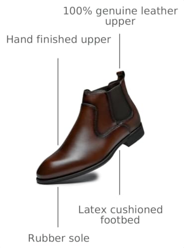 Image of Mens Chukka Boots, Stylish and Comfort Leather Chukka Ankle Boots Brownish 12