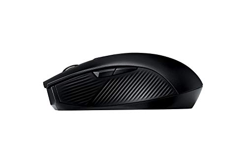 ROG Strix Carry, Mouse Gaming Ottico, Ergonomico, Doppia Connettività Wireless 2,4 GHz e Bluetooth, Sensore Da 7200 dpi, Design Socket Switch ROG, Batteria a Lunga Durata, Nero - Mouse gaming - Immagine 2
