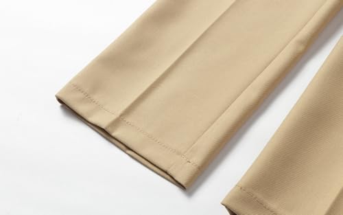 Image of Boys Dress Pants Solid Adjustable Waist Straight Slim Fit Flat Front Uniform Pants 5T-16Y