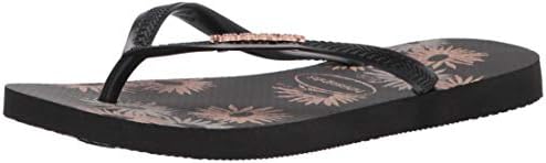 Havaianas Women's Slim Flip Flop Sandals, Black, Size 7/8 Women's