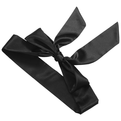 HORIALENCE Cinturón de Tela Largo Negro para Vestido de Novia y Fiestas, Faja de Tela Elegante para Mujeres, Accesorio Cómodo y Versátil para Eventos Formales