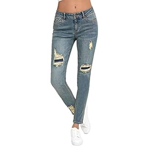 Resfeber-Womens-Ripped-Boyfriend-Jeans-Cute-Distressed-Jeans-Stretch-Skinny-Jeans-with-Hole Resfeber Women's Ripped Boyfriend Jeans Cute Distressed Jeans Stretch Skinny Jeans with Hole