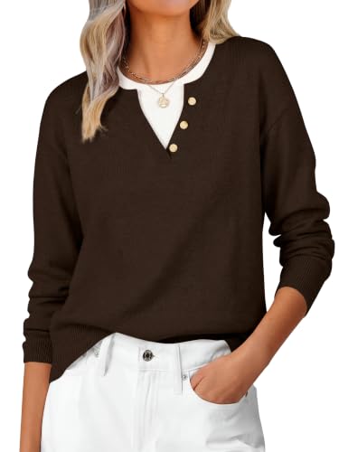Image of ANRABESS Sweaters for Women 2026 Fall Long Sleeve Lightweight Pullover Tops