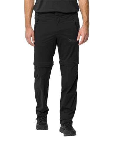 Jack Wolfskin Herren Glastal Zip Off Pants M Wanderhose, Schwarz, 52 EU