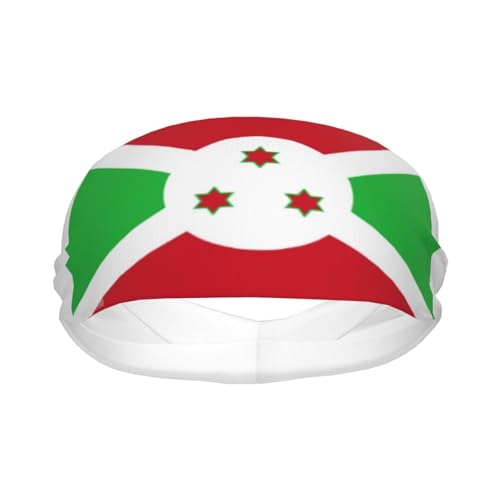 Banda para El Sudor para Hombres Y Mujeres - 1 Pieza De Diadema Deportiva con Estampado De La Bandera De Burundi Banda para El Sudor Atlética Que Absorbe La Humedad Y Banda Elástica para El Cabello