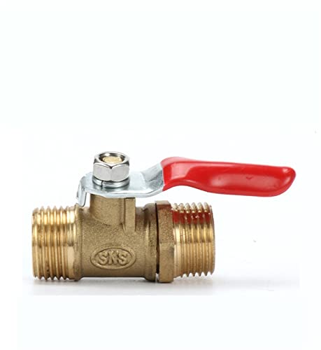 Robinet à tournant sphérique en laiton 3/8 filetage BSP avec finition levier rouge