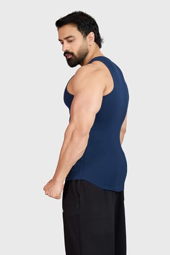 Image of FUAARK Ribbed Slim Fit Gym & Workout Tank for Men's -