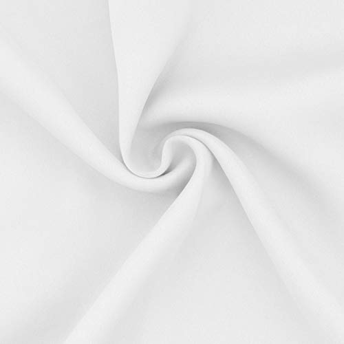 Image of Easy-Going Curtains for Bedroom, Solid Thermal Insulated Grommet and Noise Reduction Window Drapes, Room Darkening Curtains for Living Room, 2 Panels (52x84 in,White)