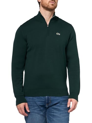 Lacoste Mens Zipped High Neck Cotton Sweater