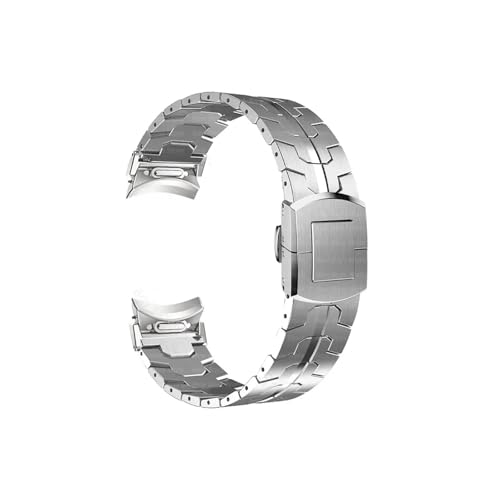 No Gaps Stainless Steel Watch Band Fit for Samsung Galaxy Watch 7 6 5 4 40mm 44mm /FE / 6 Classic 47mm 43mm/ 4 Classic 46mm 42mm/5 Pro 45mm Strap Bracelet(Silver,For Galaxy watch 4 44mm) -  Yenle, yolla