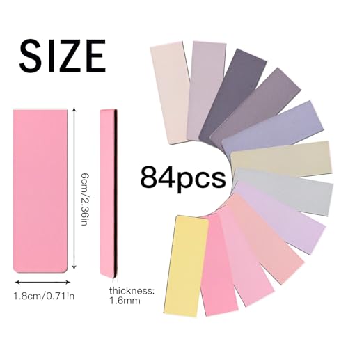 UMETDO 84PCS Magnetic Bookmarks Book Mark, 12 Colors Magnet Bookmark Clips Bulk, Cute Gifts Book Marks for Reading Women Men, Bookmarks for Book Lovers