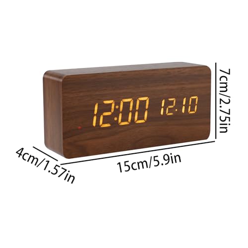 Reloj de mesa compacto digital para leer la hora sin encender la luz 6