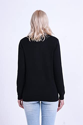 SMILING PINKER Women Cardigan Sweater Button Down Crew Neck Ribbed Knit Sweater with Pockets4