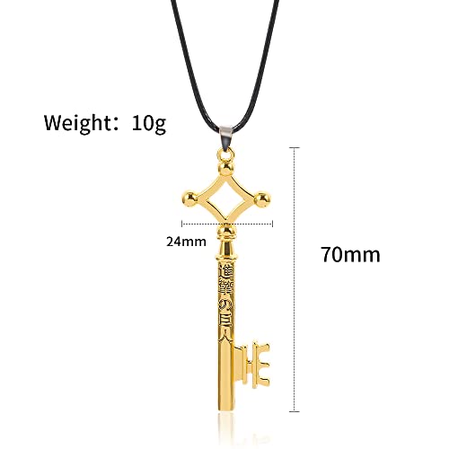 Funboat Aot Erens Key Pendant Necklace - Shingeki No Kyojin Wings Of Freedom Anime Cosplay Keychains - Christmas Gifts For Kids Girls Teens Women Men (Eren Jäger Key Necklace - Gold) #TOP1