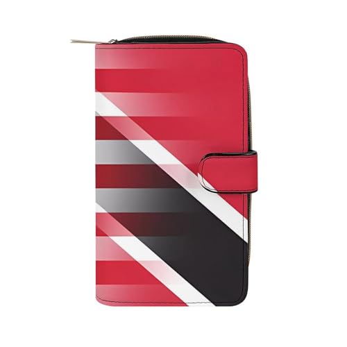 U.S. Trinidad and Tobago Flag Printed Wallet RFID Blocking Credit Card Holder Wallet Travel Slim Clutch Gifts for Men Women