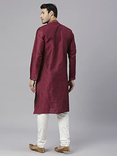Image of Rajubhai Hargovindas Men's Jacquard Work Kurta Set