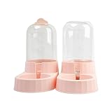 KiBcsLic Automatic Pet Feeder, Food Dispenser Feeding Station, Nonslip Bottom, Food Bowls Pet Bowl Cats Feeder Container for Dogs Cats Household, Pink