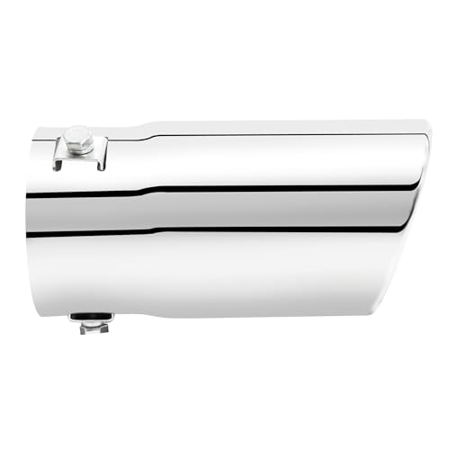 Image of Car Universal Exhaust Tips Stainless Steel Fit 1.75 to 2.5 Inch Car Exhaust Pipe Modification Tail Throat Tail Pipe Steel Exhaust Tips Finish Tailpipe