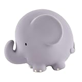 Tikiri Toys Rubber Elephant Rattle, Teether & Bath Toy, Organic Natural Rubber, Ages 6 Months & UP