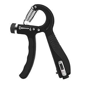 Hand Grip Strengthener, 5 Pack Forearm Trainer Workout Kit, Adjustable Resistance Hand Gripper with Counter, Finger Exerciser, Finger Stretcher, Grip Ring and Stress Relief Ball for Recovery Athletes