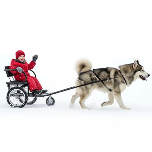 Hundewagen Bis 60 Kg Zum Ziehen Von Hunden Kinderwagen Mit Sitz & Sicherheitsgurt Haustiere Buggy Haustier Hundeanhänger Für Große Und Kleine Hunde Faltbares Dreirad(Size:110-132 lbs)
