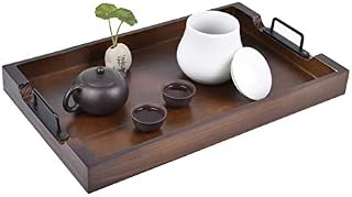 Large Ottoman Tray with Handles - 20 inch - Wooden Serving Trays