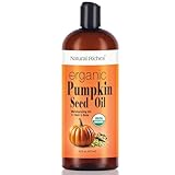 Natural Riches Pumpkin Seed Oil USDA Certified Organic Moisturizer 16oz Pure and Natural Carrier Oil Unrefined, Cold Pressed, Face, Hair, Body & Skin Care Eyelashes,