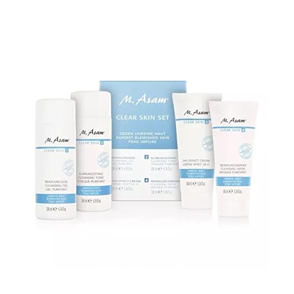 M. Asam CLEAR SKIN Set – Gesichtsreinigungs-Set gegen Pickel & Hautunreinheiten beinhaltet Reinigungsgel (200ml…