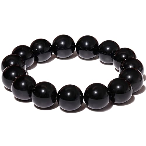 14mm Round Beads Stretch Bracelets for Men Women Gem Semi Precious Gemstone Beaded Bracelets 7 Inch Unisex Gifts