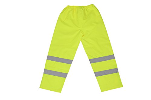 Image of First Class High Visibility Water Resistant Raincoat Jacket and Pant With Reflective Stripes
