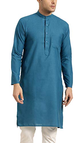 Image of SOJANYA Men's Cotton Straight Fit Casual(Since 1958 Solid Kurta Crafted for Elegance