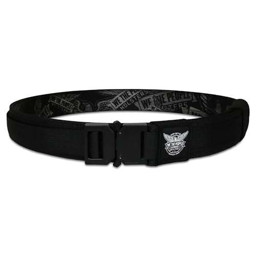 Tactical Gun Belt with Talon Buckle - Adjustable Tactical Gun Belt for Concealed Carry with Quick Release Buckle & Elastic Magazine Carrier - Gun Holster Belt for Pistols - M (30