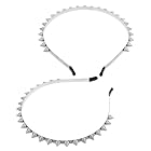 CALLARON Diadema Con Adornos 2 Unidades Diadema Punk Metálica Con Tachuelas Metálicas Y Pinchos