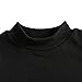 JWWN Kids Mock Turtleneck Thermal Underwear Fleece Shirts Little Boys Girls Long Sleeve Lightweight Base Layer Tops (Black,7Y)