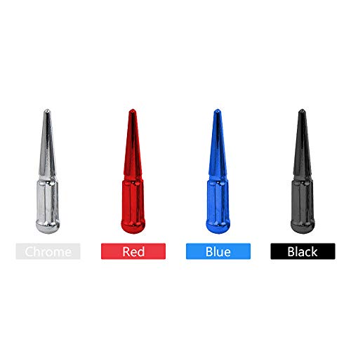 Image of 4.4 inch Spike Lug Nuts (24, Chrome, M14x2)