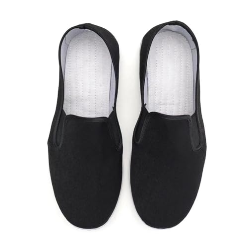 Tai Chi Shoes,Chinese Traditional Canvas Kung Fu Shoes, Martial Arts Old Beijing Shoes, Black Rubber Sole Unisex - Image 5