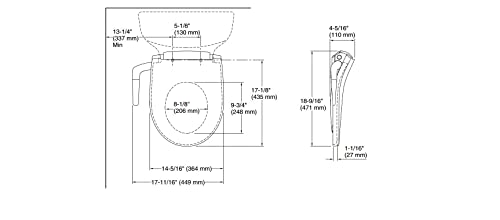 Kohler 76923-0 Purewash M250 Round Bidet Toliet Seat thumb #9