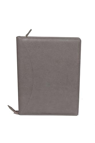 Image of Sukeshcraft PU Multiuse 25 File Sleeve for Documents, Certificates, FDRs | A4 Size Portfolio Document Holder for Office, Home, School & Sports Use (Grain Grey)