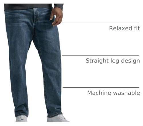 Lee Men's Big & Tall Legendary Relaxed Straight Jean, Lieutenant, 52W x 30L - image 4