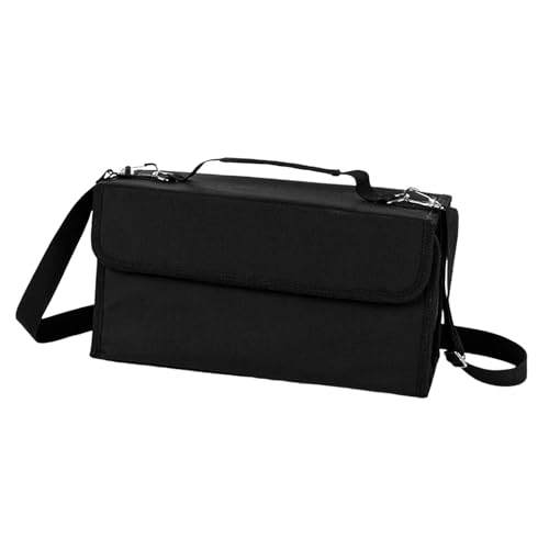 Dynwave Estojo de transporte para caneta marcadora, 80 espaços, portátil, profissional, bolsa de armazenamento, lápis, para pintor, menino, adulto,