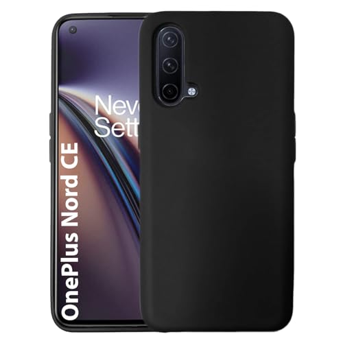 Image of LIRAMARK Liquid Silicone Soft Back Cover Case for OnePlus Nord CE (Black)