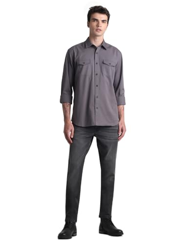 Image of Jack & Jones Men's Cotton Solid Regular Fit Shirt