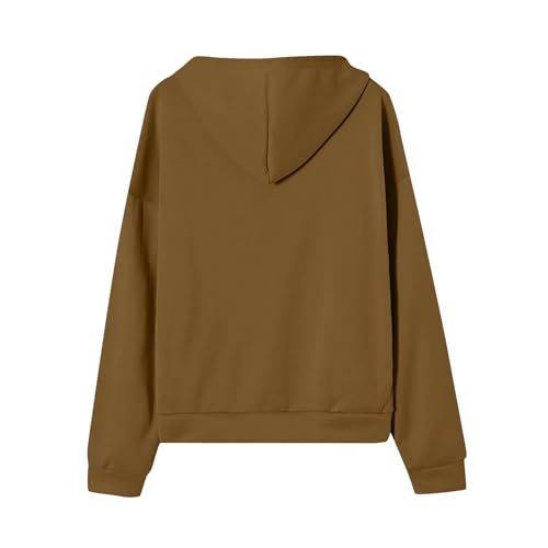 OIOLOYJM Zipper Hoodies for Women Long Sleeve Oversized Sweatshirts Y2k Drawstring Soft Jacket 2025 Fall Fashion with Pockets