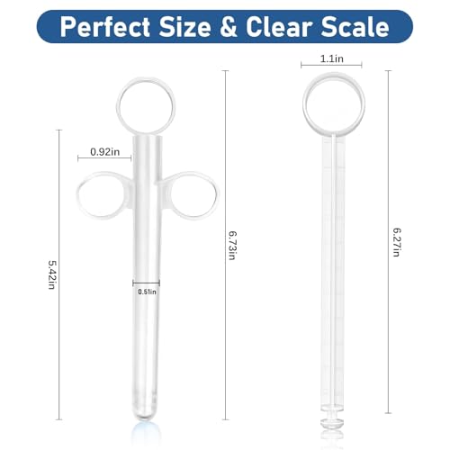 Image of 2 Pack Lube Applicator - Lube Shooter with Smooth Rounded Cap,Lube Applicator Reusable,Suitable for Men and Women(Blue&White)