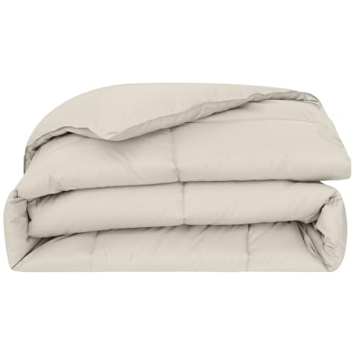 Image of Modern Threads Comforter Duvet Insert, Reversible Quilted Down Alternative Comforter with Corner Tabs, All Season Bedding, King, Champagne