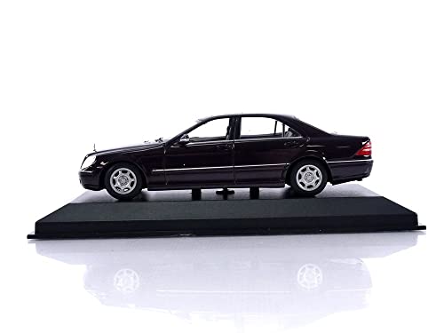 Maxichamps 1:43 Mercedes-Benz S-Class (W220) - 1998 - Dark Red Metallic - Image 2